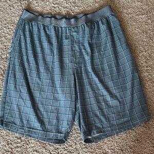 Jockey Light Gray Plaid Shorts with Side Pockets